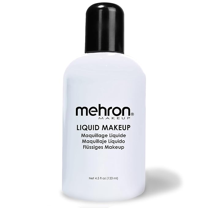 Mehron Makeup Liquid Makeup | Face Paint and Body Paint Perfect for Halloween, Cosplay I Air Brush Compatible 4.5 oz (133 ml) (MOONLIGHT WHITE)-VivaGrace Women