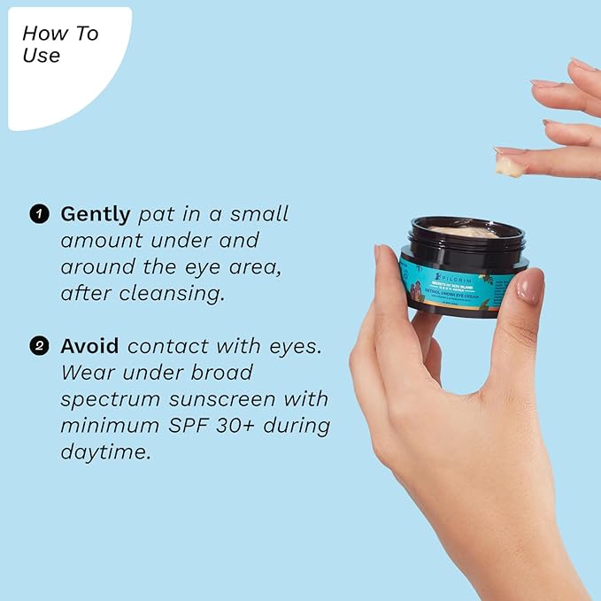 Pilgrim Korean Retinol Under Eye Cream | Infused with Vitamin C & Hyaluronic Acid | Redensify & Vitalized Skin | Eliminates Dark Circles & Wrinkles | Provides Youthful Skin | 1.06 Oz/50g-VivaGrace Women