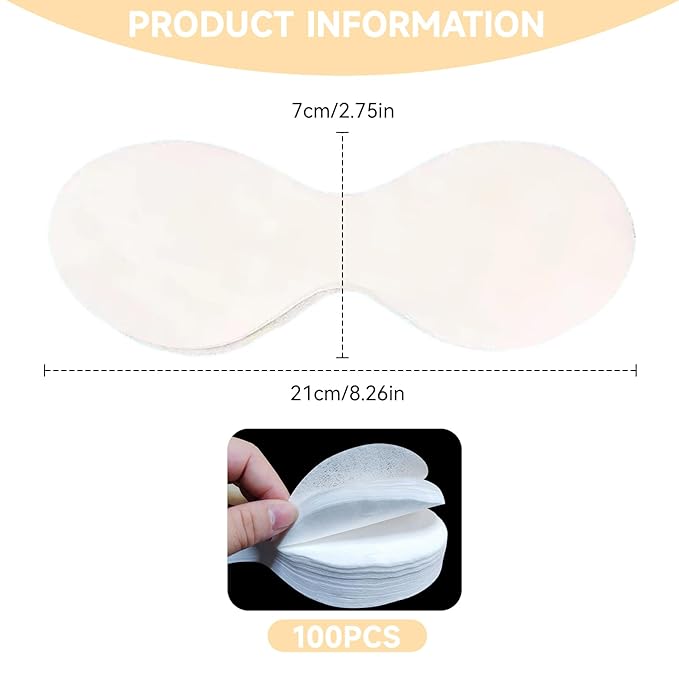 100 Sheets Disposable Eye Mask Paper,Non Woven Eye Care Cotton,Eye Pads for Facials,Patches Paper Eye Covers,DIY Clear Eye Mask Paper Beauty Sheets for Makeup Skincare Spa Wrap Moisture Retention-VivaGrace Women