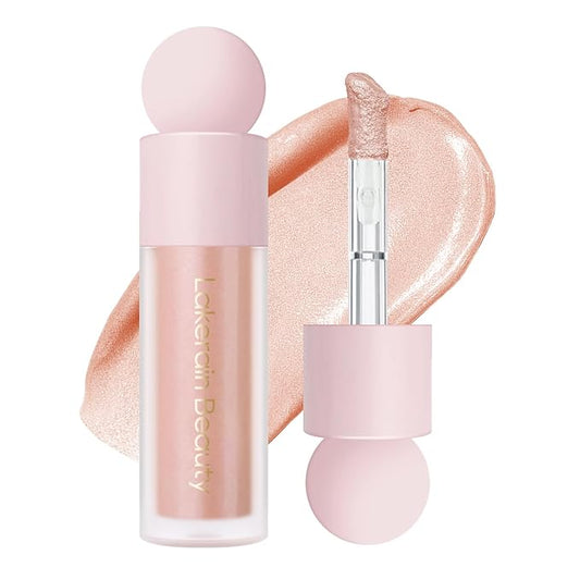 KYDA Liquid Highlighter, High Glossy Face Illuminator, Radiant Glow Liquid Filter, Silky Creamy Face Enhancing Makeup, Buildable Formula-Rose Gold-VivaGrace Women