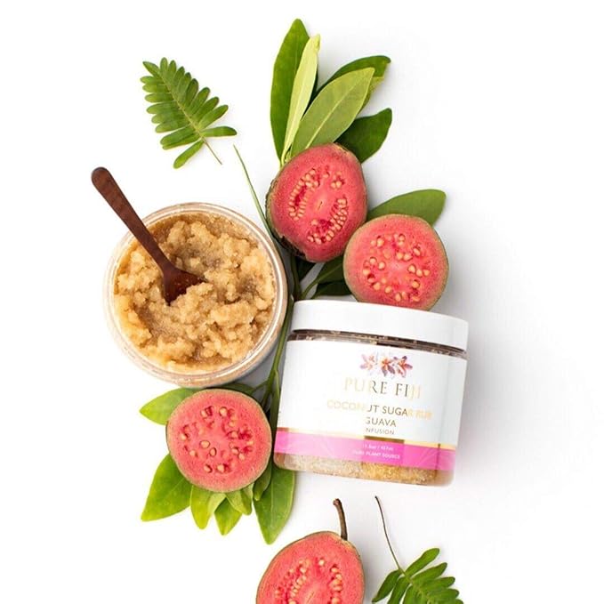Pure Fiji Spa Gift for Women - Body Gift Box Include:Body Lotion 1Fl.Oz, Nourishing Exotic Oil 1 Fl.Oz, Body Butter 0.5oz & Sugar Rub 2oz, Scent Guava-VivaGrace Women