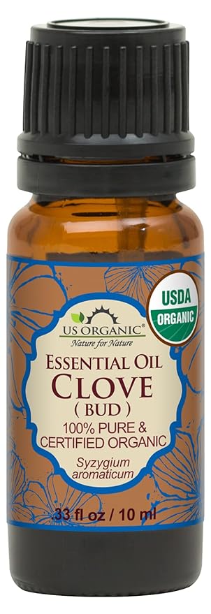 US Organic 100% Pure Clove Bud Essential Oil - USDA Certified Organic, Steam Distilled (10 ml)-VivaGrace Women