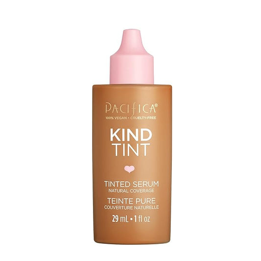 Pacifica Beauty Kind Tint Tinted Serum, Skincare, Vegan Collagen, Hyaluronic Acid, Vitamin C, Niacinamide, Caffeine, Hydrating, Lightweight Foundation, Natural Dewy Skin, Shade 08, 1 fl oz (1 Count)-VivaGrace Women