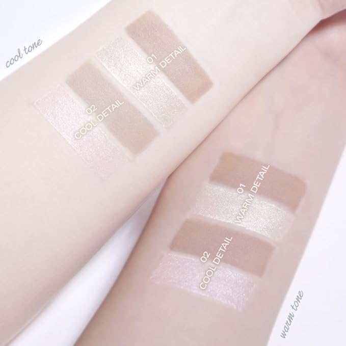 BBIA Last Contour Stick - Dual-Sided Contouring & Highlighting Duo Stick Easy Dual-Ended Natural Contour & Highlight Blendable Buildable Longlasting Korean Face Makeup (01 WARM DETAIL, Pack of 1)-VivaGrace Women