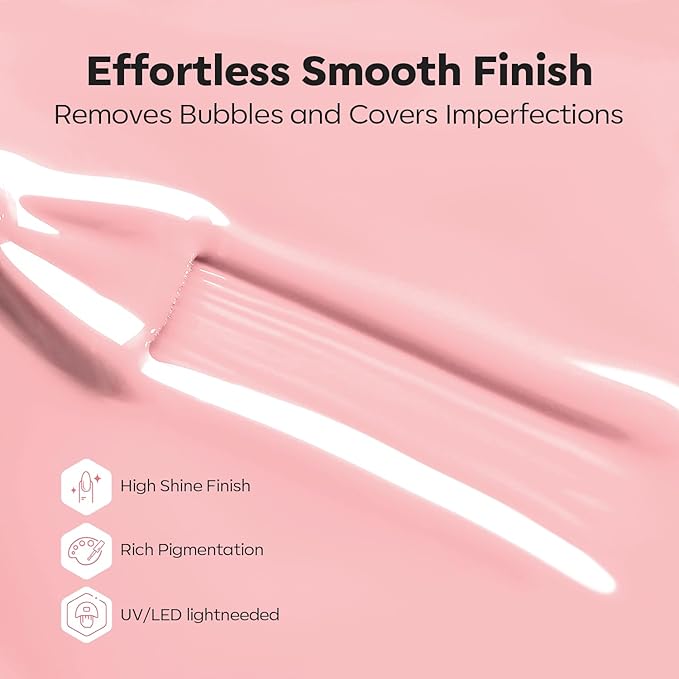 modelones Builder Nail Gel, 8-in-One Jelly Pink Builder, Peachy Pink Rubber Base Gel Polish, LED Lamp Cured Nude Color Base Hardener, Apex Building Strengthener Extension for Girls Home DIY Salon-VivaGrace Women