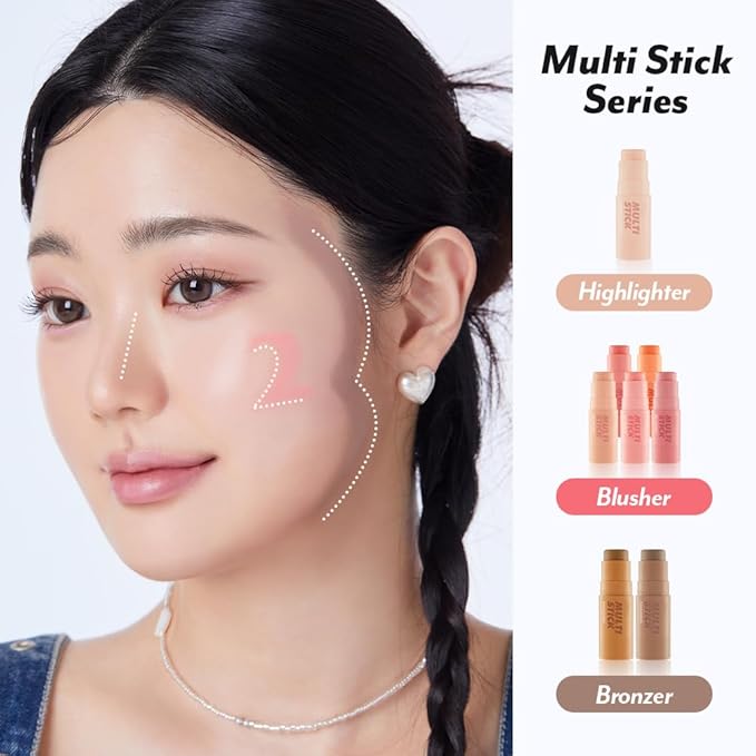 I'm Meme Highlighter Stick for Face - I'm Multi-stick | Daily Use, Buildable, Portable, Easy Blending Matte Finish, 001 Champagne Gold, 0.25 Oz