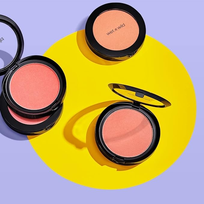 wet n wild Color Icon Blush, Effortless Glow & Seamless Blend infused with Luxuriously Smooth Jojoba Oil, Sheer Finish with a Matte Natural Glow, Cruelty-Free & Vegan - Pearlescent Pink(Packaged)-VivaGrace Women