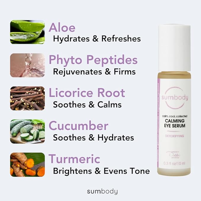 Natural Peptide Energizing + Eye Serum Reduces Puffiness, Fine Lines & Under Eye Bags Hydrating fragrance free Under Eye Treatment Roller ball massage, age-defying eye cream-VivaGrace Women