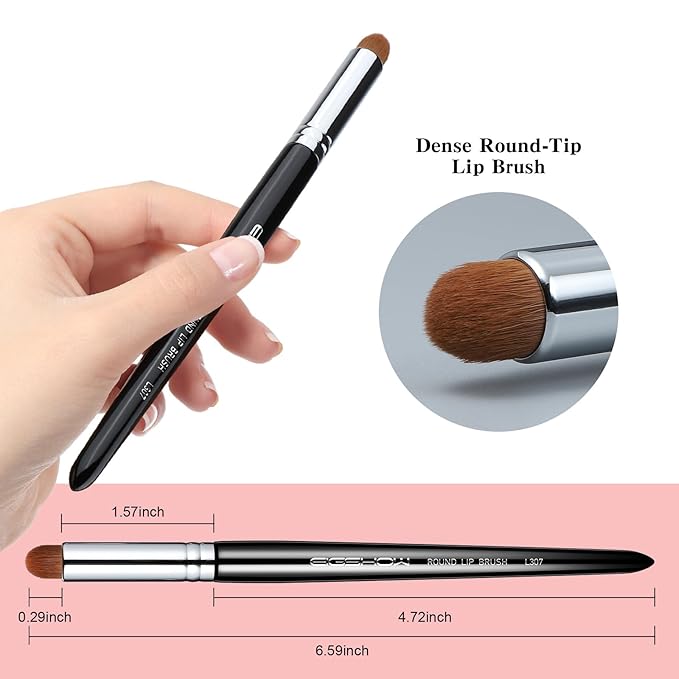 Lip Brush, EIGSHOW Lip Smudge Brush Round head for Gloss Lipstick, Multi-purpose Makeup Blending Applicator, Reusable (L307)-VivaGrace Women