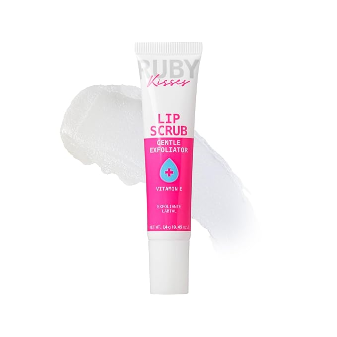 Ruby Kisses Exfoliating Lip Scrub, Gentle Smoothing for Soft Lips, Jojoba & Shea Butter Enriched, Non-Greasy, Hydrating Lip Care, Lightweight for Healthy & Supple Lips-VivaGrace Women