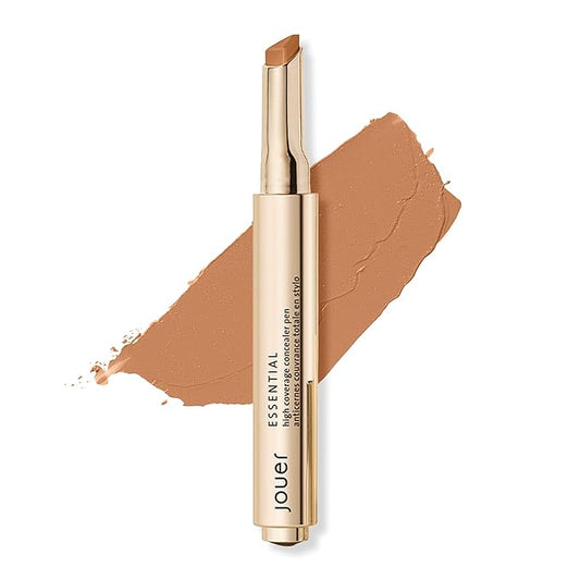 Jouer Essential High Coverage Concealer Pen - Under Eye Concealer for Dark Circles - Brightening Makeup for Eye Circles - Color Corrector Eye Primer with Hyaluronic Acid and Vitamin E-VivaGrace Women