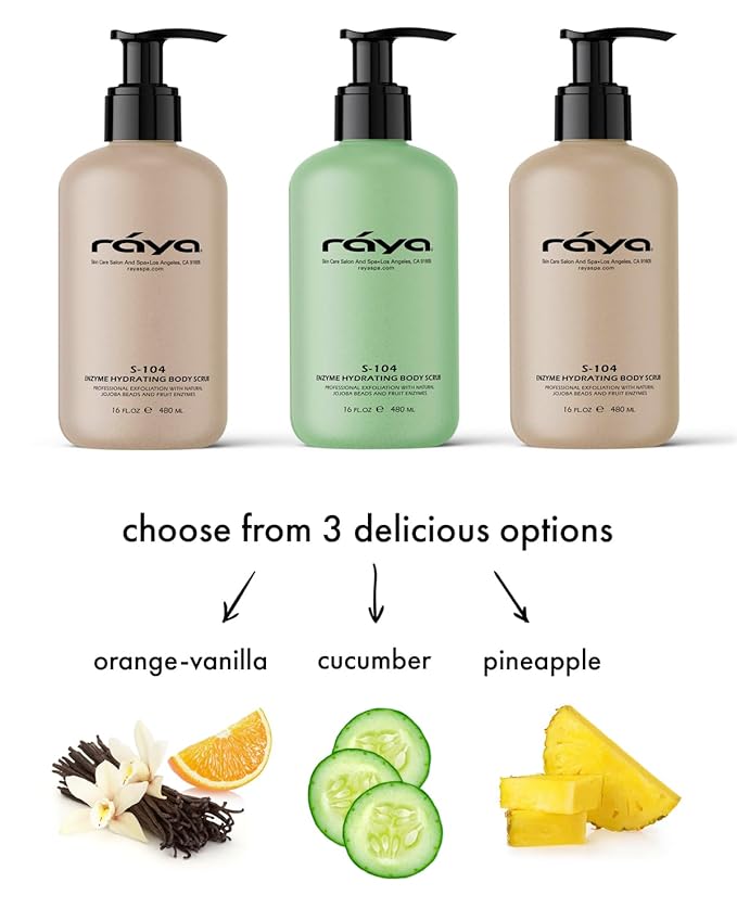RAYA Enzyme Hydrating Body Scrub 16 oz Orange Vanilla Scent (S-104) | Gentle and Exfoliating Body Scrub | Made with Seaweed, Jojoba Beads, and Fruit Enzymes-VivaGrace Women