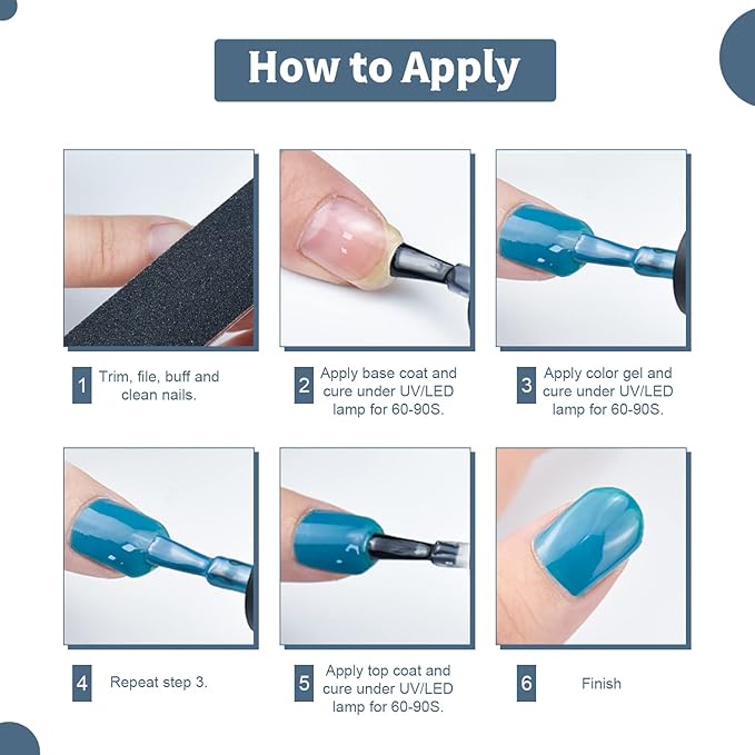 JODSONE 60 PCS Gel Nail Polish Set All Seasons No Wipe Base Coat Matte Glossy Top Coat Nail Gel Polish Kit for Starter Manicure DIY at Home Enjoy Fun-VivaGrace Women