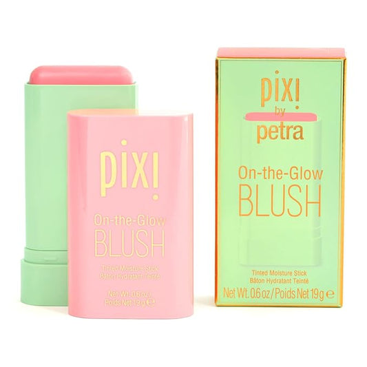 Pixi On-the-Glow Blush - Fleur, Hydrating Tinted Moisture Blush Stick with Ginseng, Aloe Vera & Fruit Extracts, For Cheeks & Lips, 19g / 0.6oz, Paraben-Free-VivaGrace Women