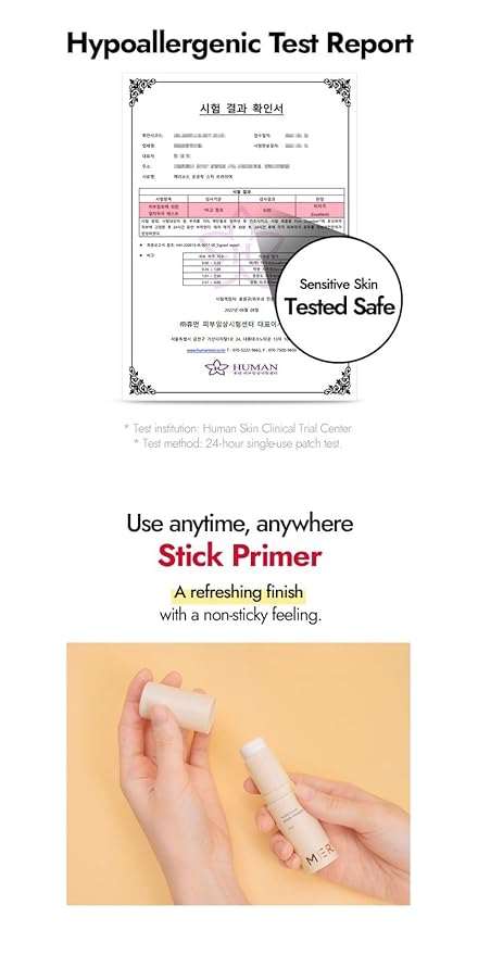 MERYTHOD PORE-CHAK Stick Primer Erasing Mattifying Hard Primer Stick, Filttered Effect, Easy Stick Type, Uneven&Pore Cover 0.4oz-VivaGrace Women