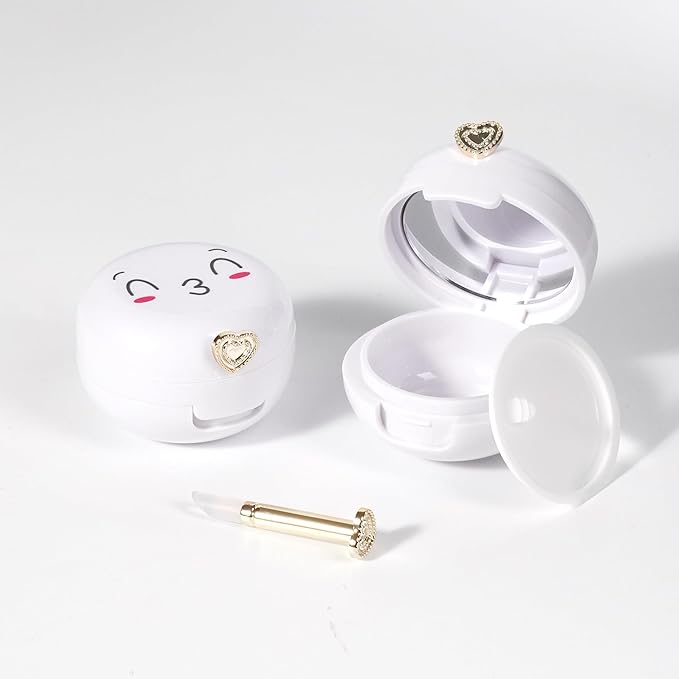 2 Pack Lip Balm Containers,Plastic Portable Empty Lip Balm Container with Mirror and Silicone Lip,Empty Lipstick Dispenser Box for Travel,Home-VivaGrace Women