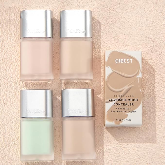 AKARY Moisturizing Precision Concealer, Lightweight & Breathable Cover-up Cream Moist Concealer, Cover Dark Circles Multi-Use Camouflage Cream, Creamy Texture Full Coverage Conceals(01#Pinkish White)-VivaGrace Women