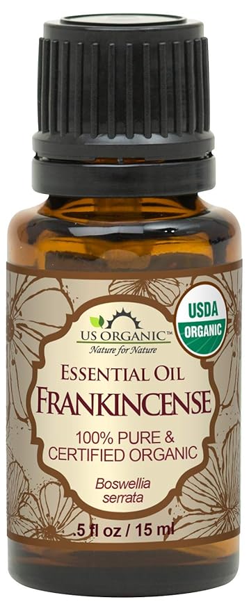 US Organic 100% Pure Frankincense Essential Oil, USDA Certified Organic, Steam Distilled, Boswellia serrata, Sourced from India, Topically or in Diffuser, Perfect for Aging or All Skin Type (15 ml)-VivaGrace Women