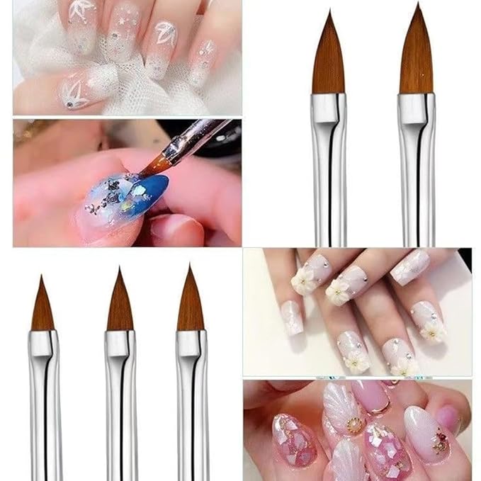 5pcs Nail Art Brushes Set, Nail Art Design Pen Painting Tools with Nail Extension Gel Brush, Nail Polish Brush, Builder Nail Gel Brush, Nail Dotting Pen Salon at Home Diy Manicure (Blue)-VivaGrace Women
