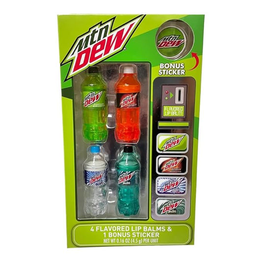 Mountain Dew Flavored Lip Balm 5-Piece Vending Machine Pack, Green, 5 Piece Set-VivaGrace Women