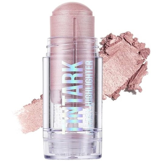 Chubby Cream Highlighter Stick for Face, Glitter Eyeshadow Makeup, Highlight Stick, Face Highlighters & Luminizers, Light Pink Peach Shimmer-VivaGrace Women