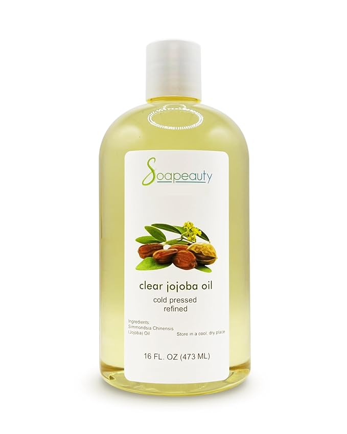 Soapeauty Clear Jojoba Oil | 100% Pure & Natural | Refined, Cold Pressed, Hexane Free | Moisturizing Oil for Skin, Face, Hair & Nails | 16 fl oz-VivaGrace Women