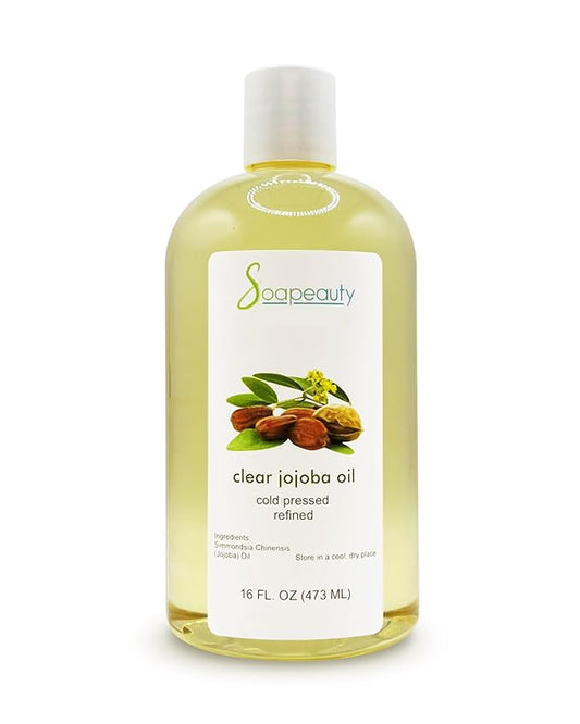 Soapeauty Clear Jojoba Oil | 100% Pure & Natural | Refined, Cold Pressed, Hexane Free | Moisturizing Oil for Skin, Face, Hair & Nails | 16 fl oz-VivaGrace Women