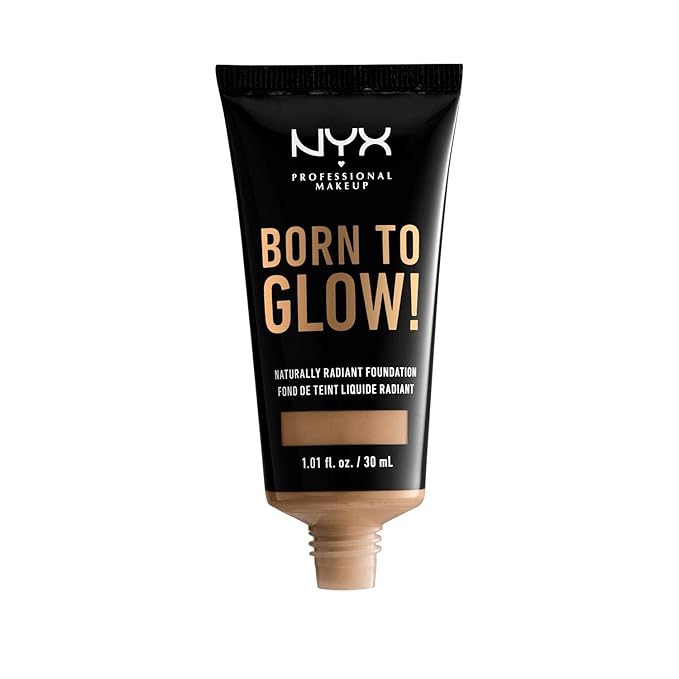 NYX PROFESSIONAL MAKEUP Born To Glow Naturally Radiant Foundation, Medium Coverage - Caramel-VivaGrace Women