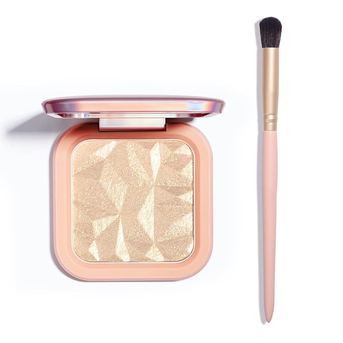 ELESSY Highlighter Makeup Palette,Highlighter Palette Long Lasting Face illuminator Makeup Palette Shimmer Highlighter Powder Suit All Skin Tones-TWILIGHT GLOW-VivaGrace Women