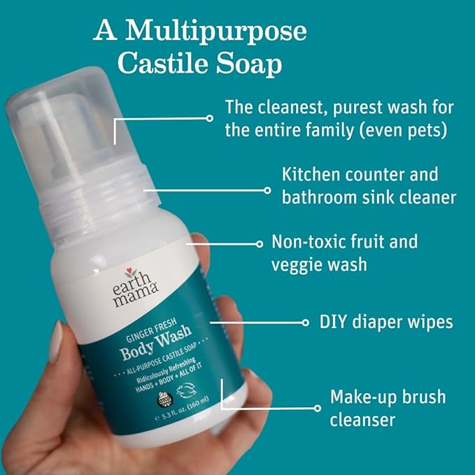 Earth Mama Pregnancy Pampering Gift Set|Organic Body Wash, Belly Butter, Lip Balm Set, Mini Deodorant Pack, Herbal Tea, Belly Oil & Sunscreen, 7 Pcs-VivaGrace Women