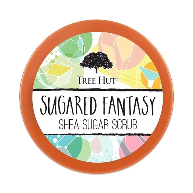 Tree Hut Sugared Fantasy Shea Sugar Scrub | Exfoliating Body Scrub Removes Dead, Dry Skin for a Soft & Hydrated Feel | Nourishing Essential Body Care | 18 fl oz.-VivaGrace Women