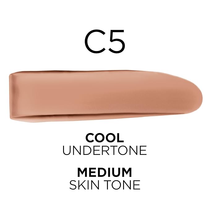 L'Oreal Paris True Match Super-Blendable Foundation, Medium Coverage Liquid Foundation Makeup, C5, Medium, 1 Fl Oz-VivaGrace Women