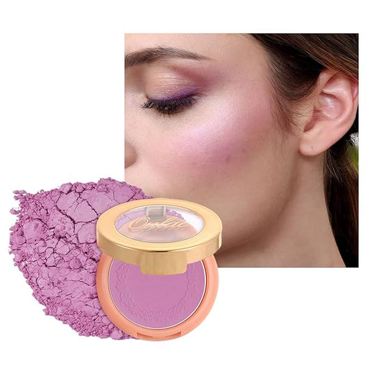 Oulac Purple Blush for Cheeks Blush Makeup| Highly Pigmented Cream Blush| Natural Matte Glow| Shape & Highlight Face| Cruelty-Free Blush with Rose Oil| N20 Believe 4.8g-VivaGrace Women