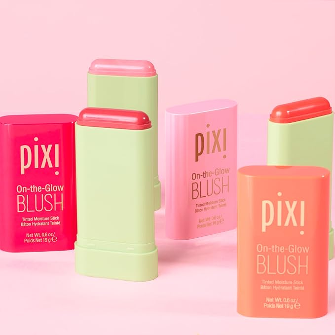 Pixi On-the-Glow Blush - Fleur, Hydrating Tinted Moisture Blush Stick with Ginseng, Aloe Vera & Fruit Extracts, For Cheeks & Lips, 19g / 0.6oz, Paraben-Free-VivaGrace Women