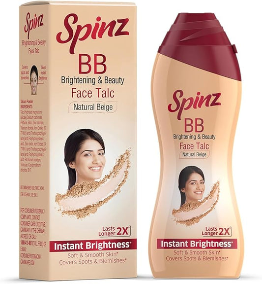 Spinz BB Talc, instant glow cover spots & blemishes 100g-VivaGrace Women