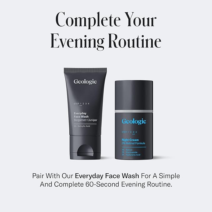 Geologie Retinol Anti-Aging Face Cream | Enhanced .2% Retinol Formula for Effective Results | Reduce Fine Lines & Wrinkles | Protect & Repair Skin With Hyaluronic Acid & Niacinamide | For Men & Women-VivaGrace Women