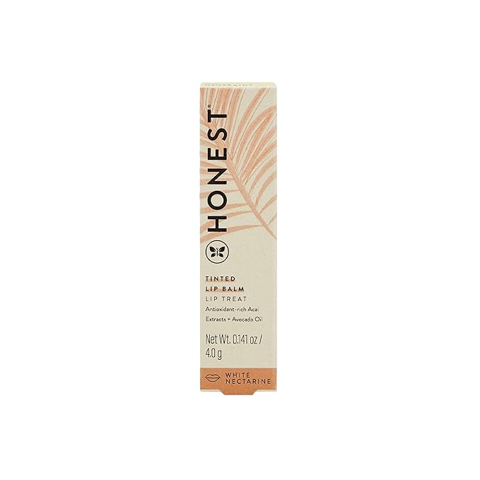 Honest Beauty Tinted Lip Balm | Antioxidant-rich Acai Extracts + Avocado Oil | EWG Certified, Vegan, Cruelty Free | White Nectarine-VivaGrace Women