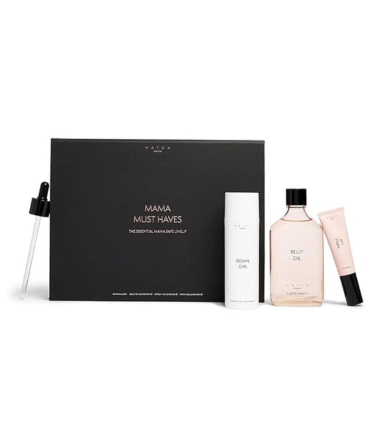 HATCH Mama Must Haves Kit - Belly Oil, Nipple + Lip Rescue Balm, and Down Girl Soothing Leg + Foot Relief - 3 Piece Set - Maternity Essentials-VivaGrace Women