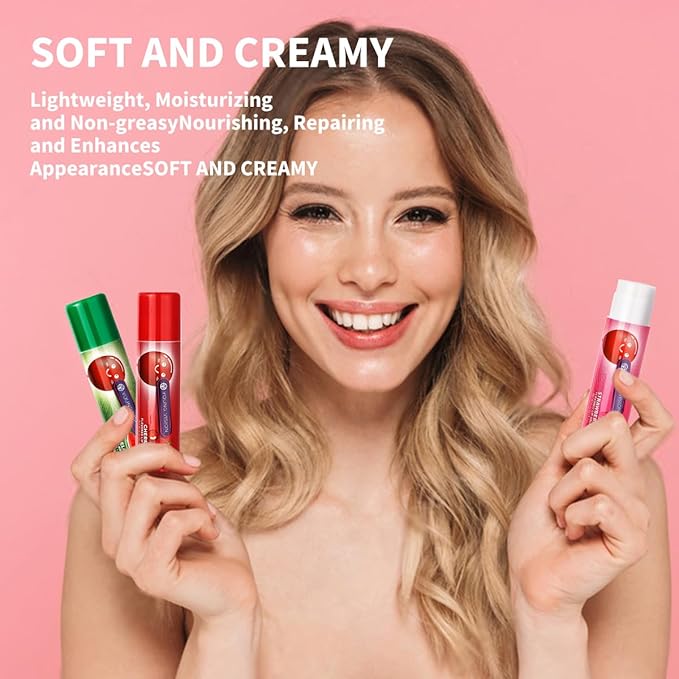 Lip Sleeping Mask Overnight Moisturizer Balm, Berry Lip Mask, Day and Night Repair Lip Balm for Improves Dryness Cracked, Moisturize Nourish Lip Scrubs Exfoliate Reduce Lip Lines (3pack)-VivaGrace Women