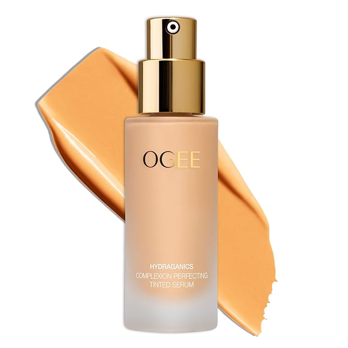 Ogee Complexion Perfecting Liquid Foundation - Lightweight Tinted Moisturizer For Face (Hazel 2.00N - Light, Golden Undertones) - with Vitamin C & Jojoba Oil - Certified Organic & Made in USA-VivaGrace Women