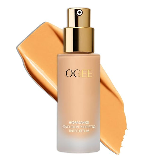 Ogee Complexion Perfecting Liquid Foundation - Lightweight Tinted Moisturizer For Face (Hazel 2.00N - Light, Golden Undertones) - with Vitamin C & Jojoba Oil - Certified Organic & Made in USA-VivaGrace Women