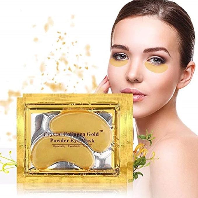 50 Pairs 24K Gold Eye Mask Powder Crystal Gel Collagen Natural Eye Pads For Anti-Aging & Moisturizing Reducing Dark Circles, Puffiness, Wrinkles-VivaGrace Women