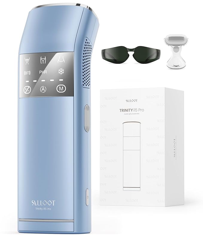 IPL Laser Hair Removal for Women and Men, 2 Lights, 2℃, 16.6 cm² Sapphire Ice Cooling for Sensitive Skin, 4-Pulse Mode for Ingrown Hair, Bikini, Face, Body Permanent Epilator Home Hair Removal Device-VivaGrace Women