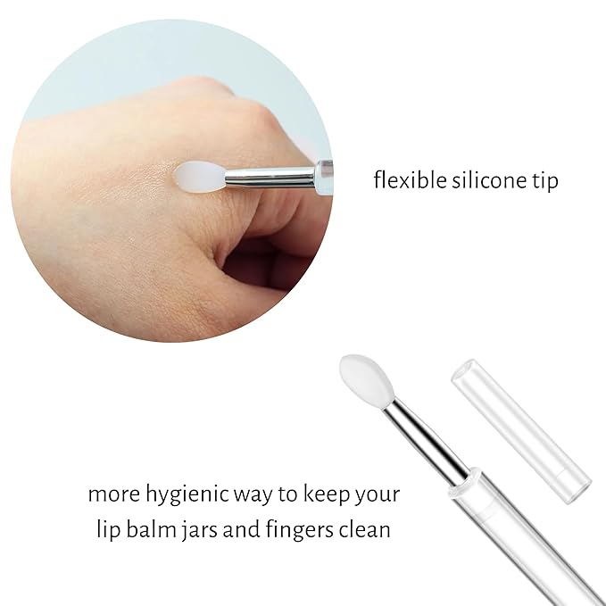 Set of 6 Medicated Lip Balms by Carmex: 3 Jars and 3 Tubes. Carmex Lip Balm Moisturizer, Trusted Relief for Dry, Chapped Lips. Bundled with Silicone Lip Brush and Lip Balm Holder Keychain (White)-VivaGrace Women