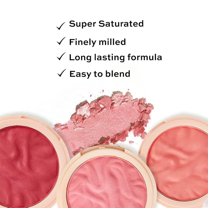 Revolution Beauty, Blusher Reloaded, Pressed Powder Face Blusher, Highly Pigmented & Long Lasting Formula, Rose Kiss, 0.26 Oz.-VivaGrace Women