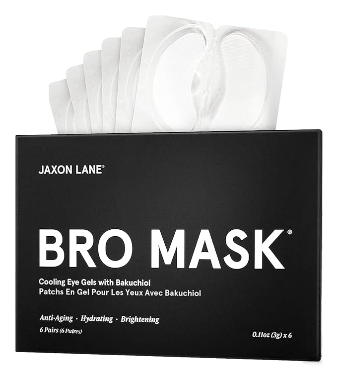 Skin Care Set: Deluxe Skincare Routine Gift Set 5pc, Mens Facial Care kit with Jaxon Lane Sunscreen, Bro Mask Sheet Mask & Eye Gels, Powder Face Wash and Moisturizer Set, Anti Aging Face Care for Men-VivaGrace Women