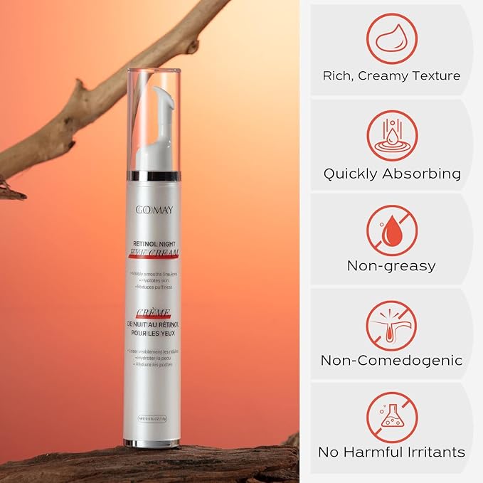 Retinol Night Eye Cream | Anti Aging Eye Cream | Moisturizer Eye Cream | Suitable for All Skin Types | 0.5 FL.OZ-VivaGrace Women