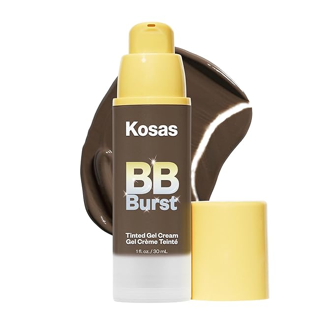 Kosas BB Burst Tinted Face Gel Cream - Supports Healthy Collagen, Smoothes Skin, Hydrates & Moisturizes - Lightweight Buildable Coverage - Rich Deep Neutral Olive 44, (1 Oz/30 ML)-VivaGrace Women