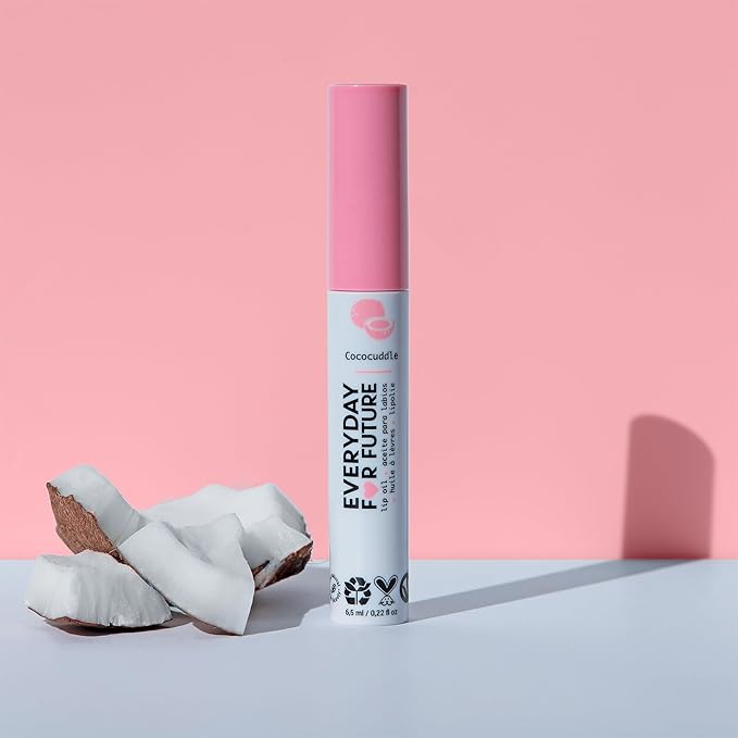 Coconut Lip Oil | Clear Transparent Lip Treatment with Coconut Oil | Moisturizing Lip Oil | Vegan & Cruelty Free Lip Oil | 99% Natural Lip Oil | Piña Colada 5 ml (Transparent)-VivaGrace Women