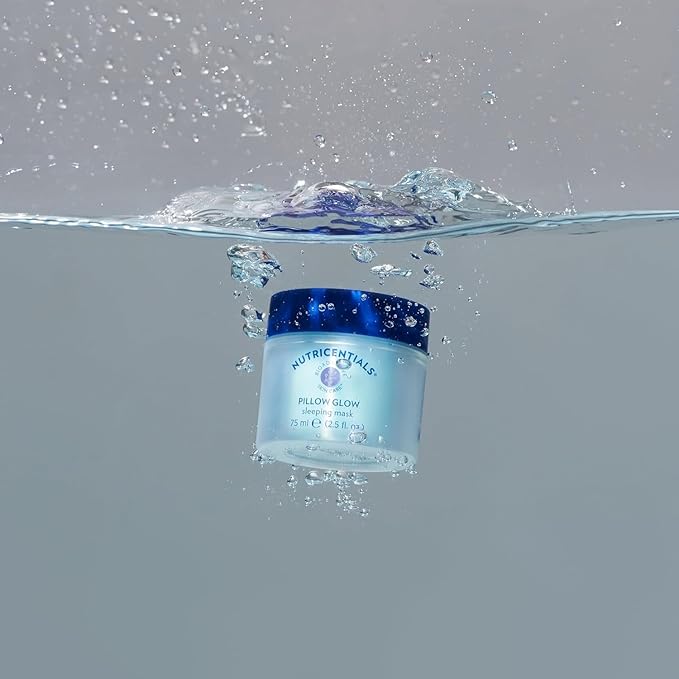 NuSkin NUTRICENTIALS Pillow Glow Sleeping Mask | Overnight Hydration | Bioadaptive Botanical Complex | Red Algae | Apple Extract | Deep Sea Water | Skin Glowing & Pore Minimizing | 2.5 Fl Oz | 1 Pack-VivaGrace Women